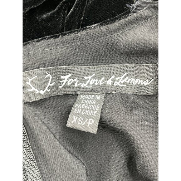 For Love and Lemons Collette Plunging V Black Velvet Dress Size XS - Picture 9 of 9